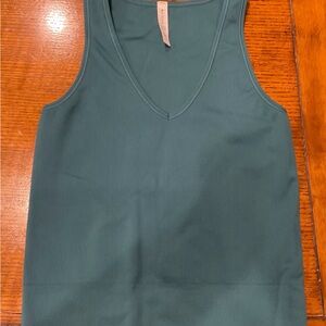 Athleta Teal Ribbed Tank Top